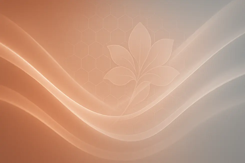 Abstract image representing cellular healing with soft light waves, symbolizing the regenerative effects of the MonaLisa Touch laser treatment.