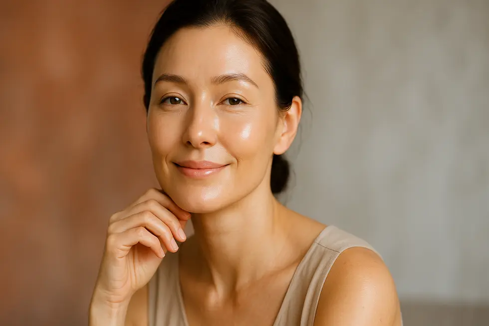 A woman with glowing, healthy skin, representing the positive results of the SheREAN rejuvenation treatment.