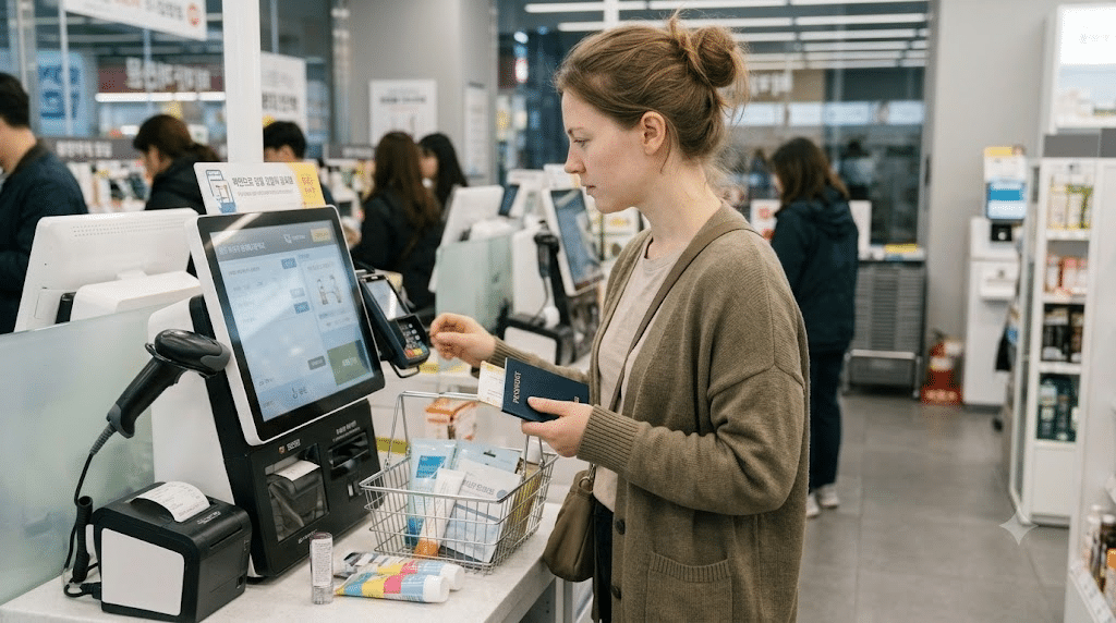 Paying with a passport for a Daiso Korea tax refund