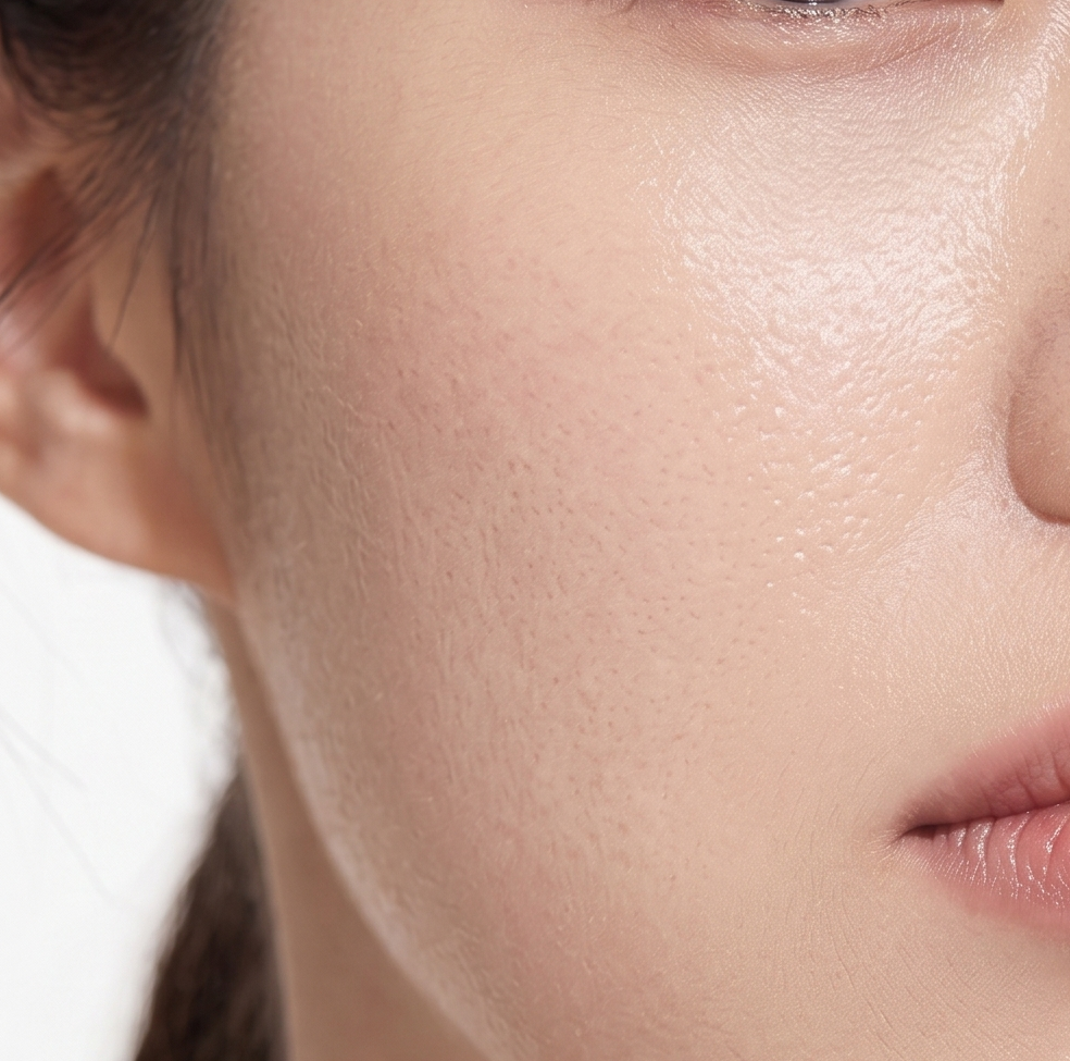 Flaky White Dead Skin Cells and Peeling Makeup