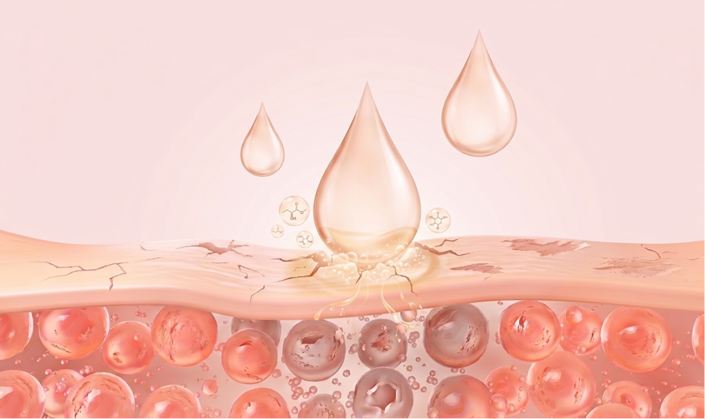 Damaged skin barrier caused by irritation