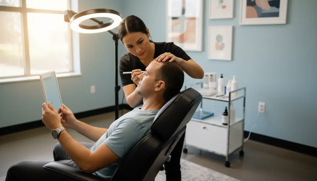 A proper consultation ensures the new hairline perfectly matches your face shape.