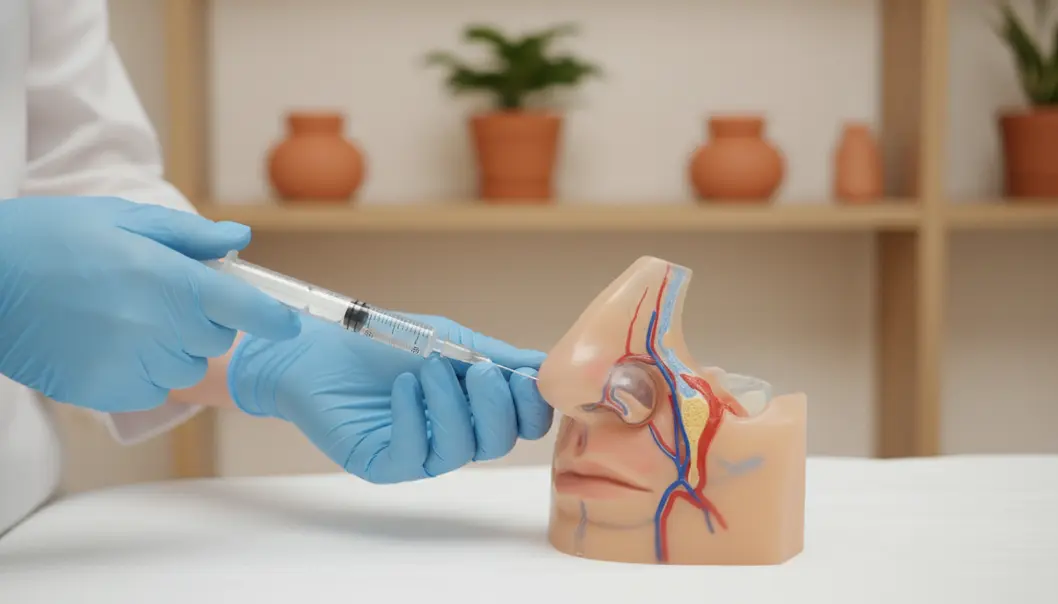 The non-surgical rhinoplasty procedure is precise and requires an expert understanding of facial anatomy.