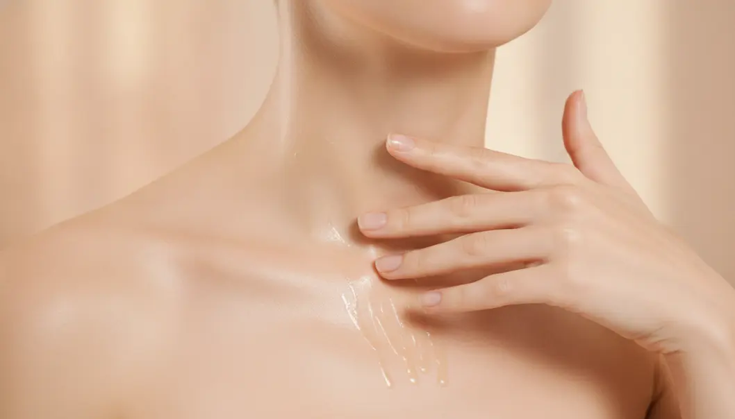 Maximize the benefits of your sheet mask by massaging leftover essence into your neck.