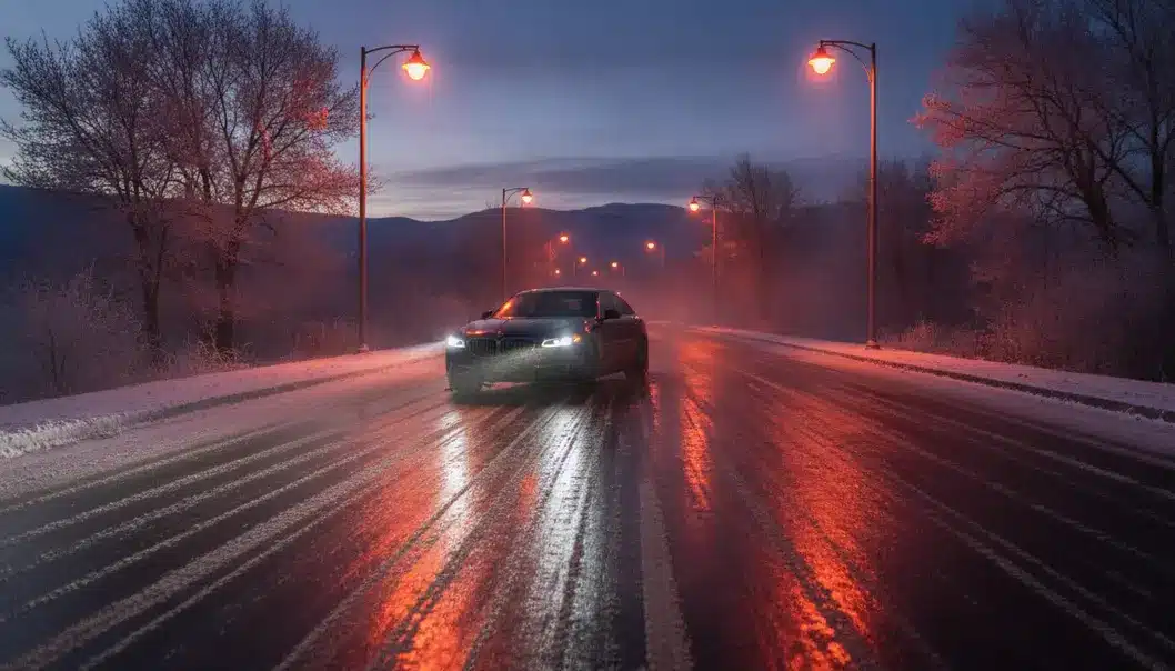 Complex events like a car skidding on ice have multiple determining factors.