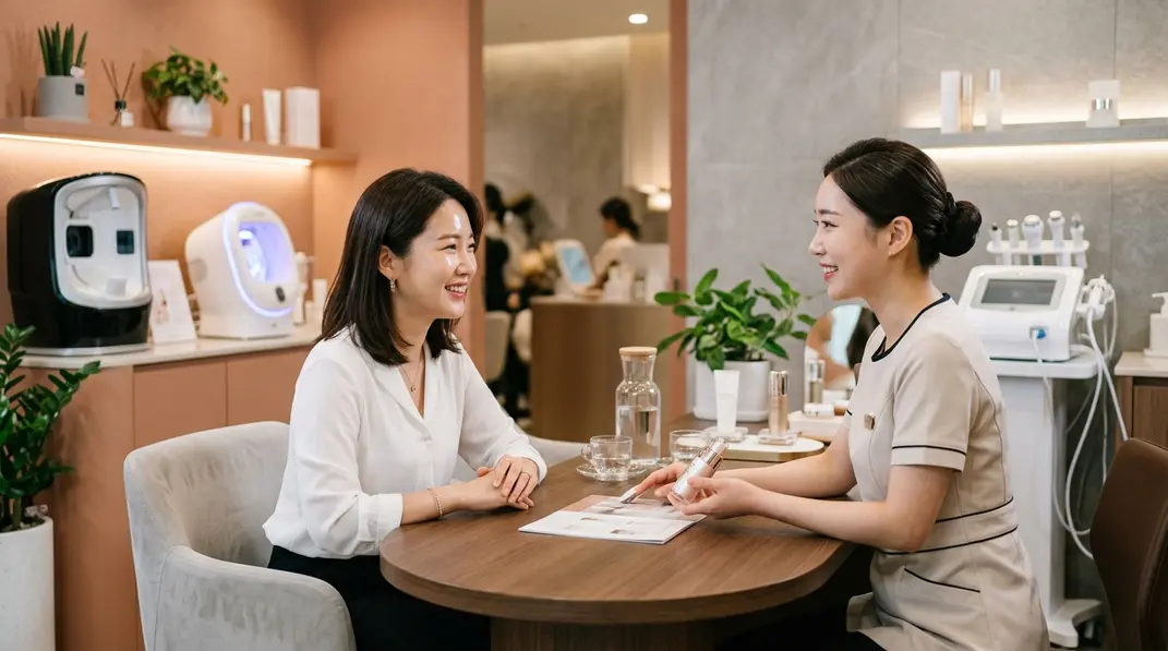 A luxurious skincare clinic in Seoul, South Korea