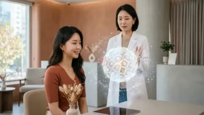 An abstract representation of glowing platinum particles and healthy skin cells