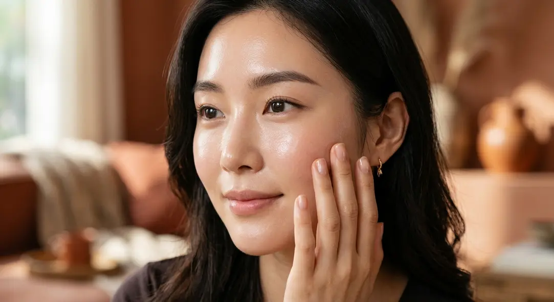 A beautiful woman with glowing radiant skin representing the results of a spiculing skincare routine