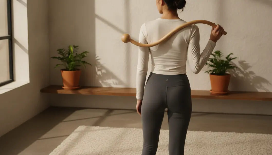 Simply hook the AccuCurve over your shoulder to pull and press into deep muscle knots.