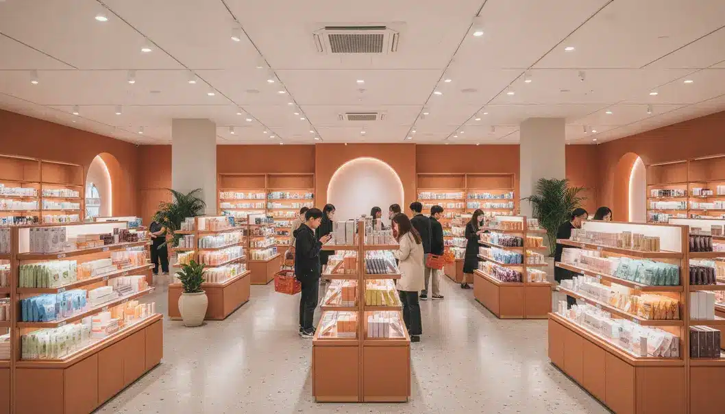 Myeongdong is packed with massive beauty hubs, but navigating them early is the best strategy.