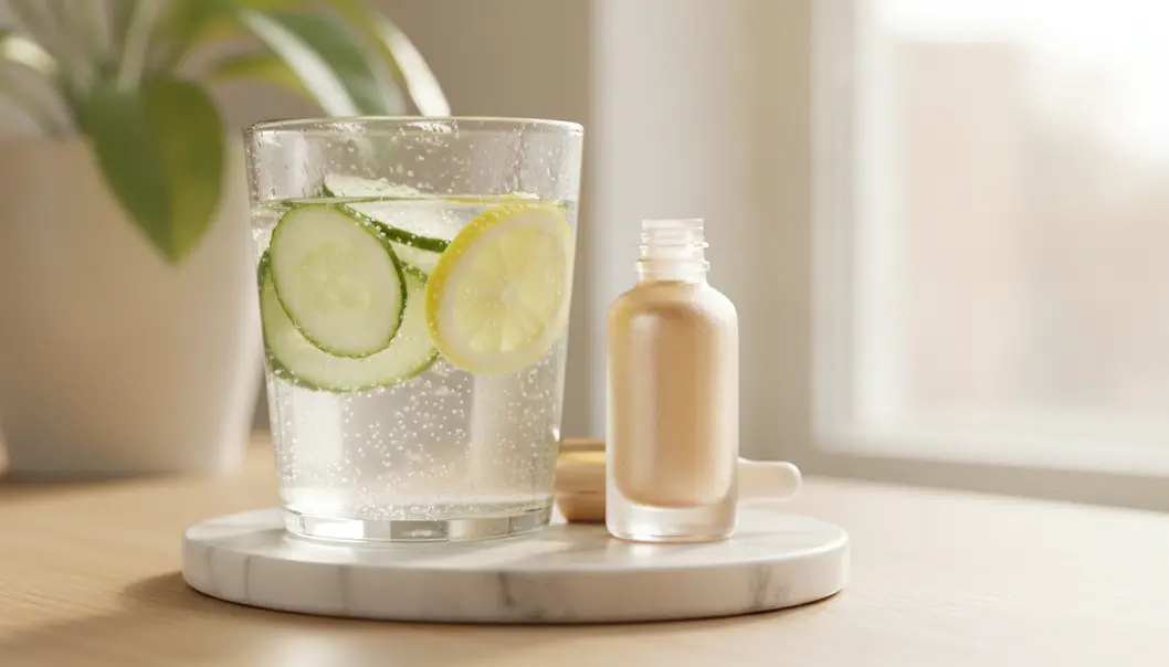 Combine healthy internal habits with clever makeup hacks for the ultimate radiant finish.