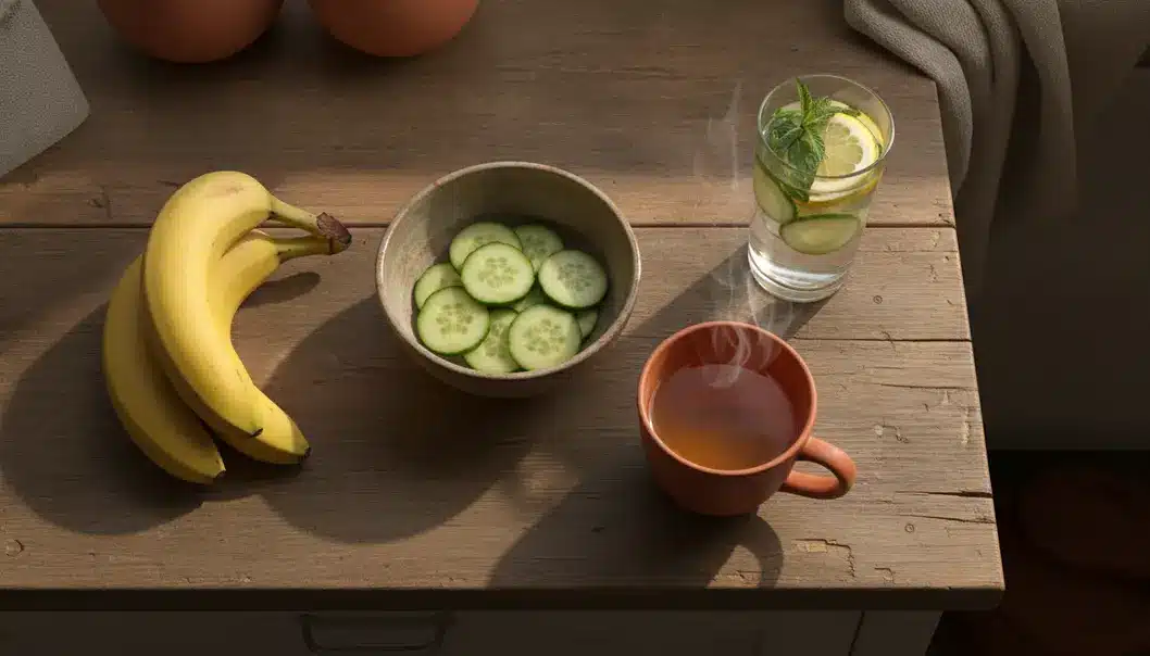 Incorporate potassium-rich foods and optimal hydration to combat fluid retention.