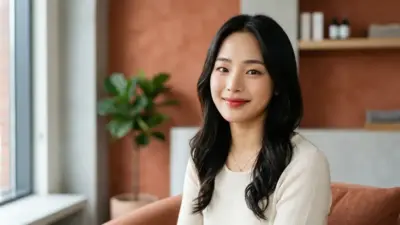 A beautiful Korean woman with perfectly shaped, natural cherry lips, representing Korean lip filler results