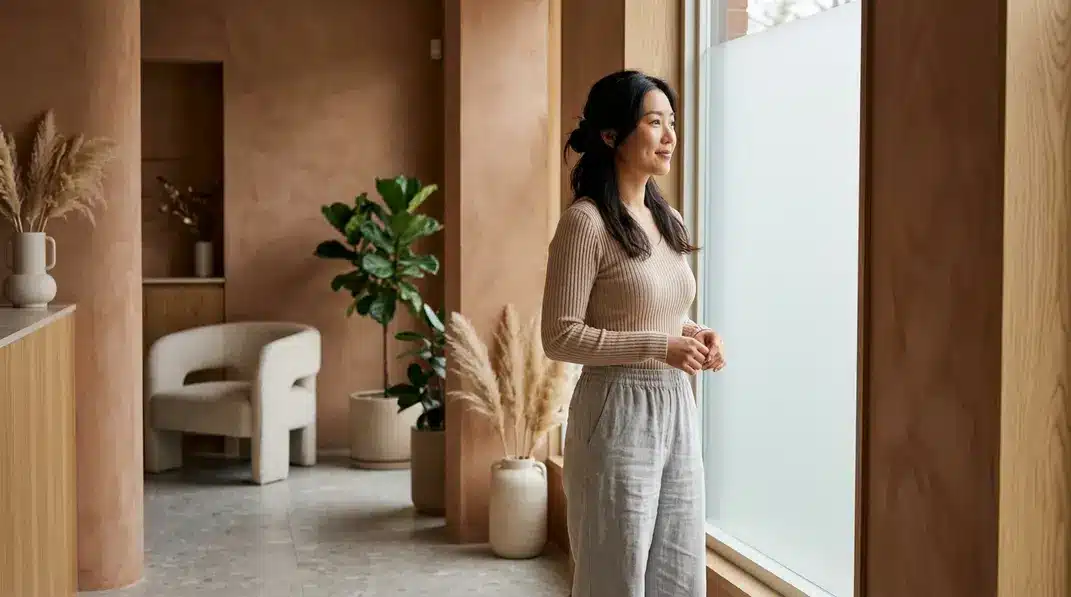 A serene aesthetic image representing natural body contouring and wellness.