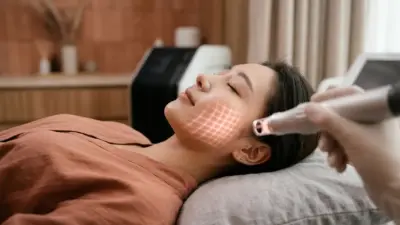 A visual representation of skin rejuvenation and laser resurfacing using advanced fractional technology.