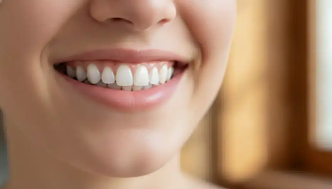 Healthy gums are the foundation of a beautiful smile. Notice the firm, pale pink tissue tightly hugging the teeth.