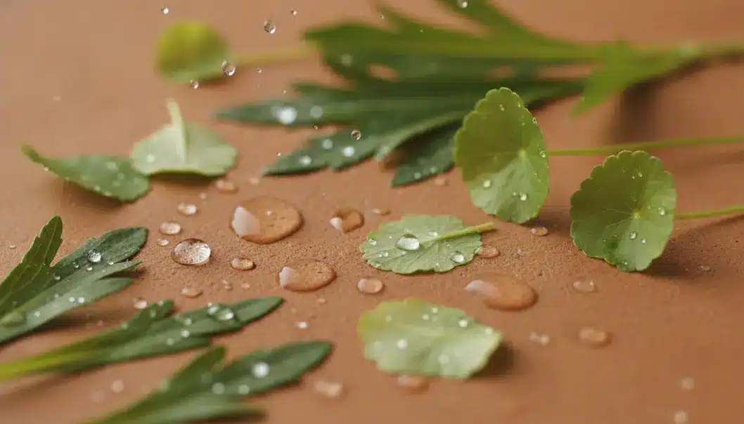 Star ingredients of Korean skincare like Cica and Mugwort are known for their calming properties.