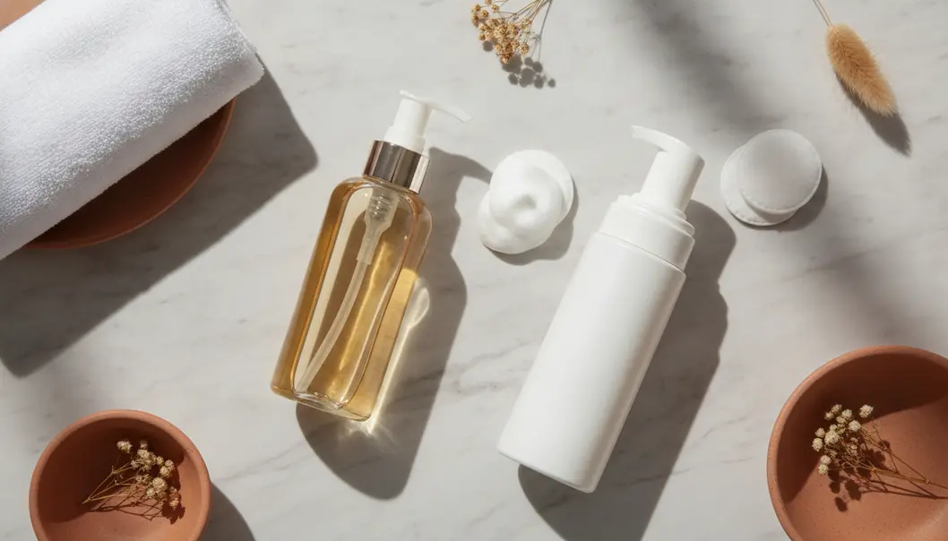 The first step to glass skin starts with a thorough double cleanse.