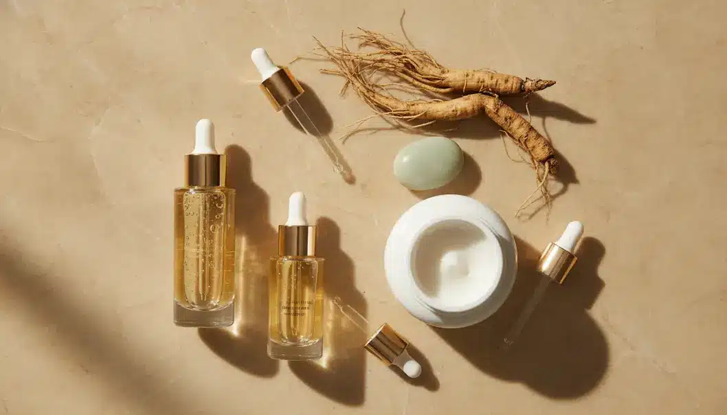 Korean skincare focuses heavily on gentle, hydrating ingredients like ginseng and snail mucin.
