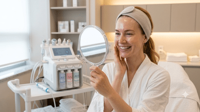 Aquapeel dissolving stubborn sebum and blackheads for a translucent, refined skin base