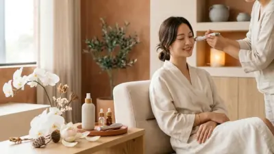 An elegant conceptual image featuring soft terracotta tones and skincare elements representing feminine wellness.