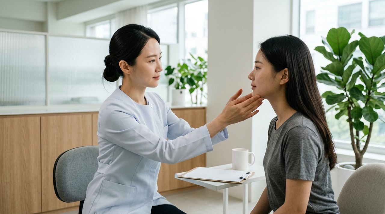 chin augmentation filler effect duration consultation with a board-certified Korean dermatologist using skin diagnostic imaging