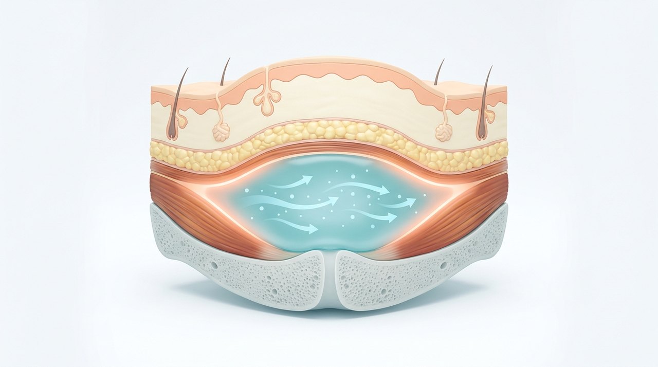chin augmentation filler effect duration comparative infographic of penetration depth, clinical efficacy duration and discomfort index