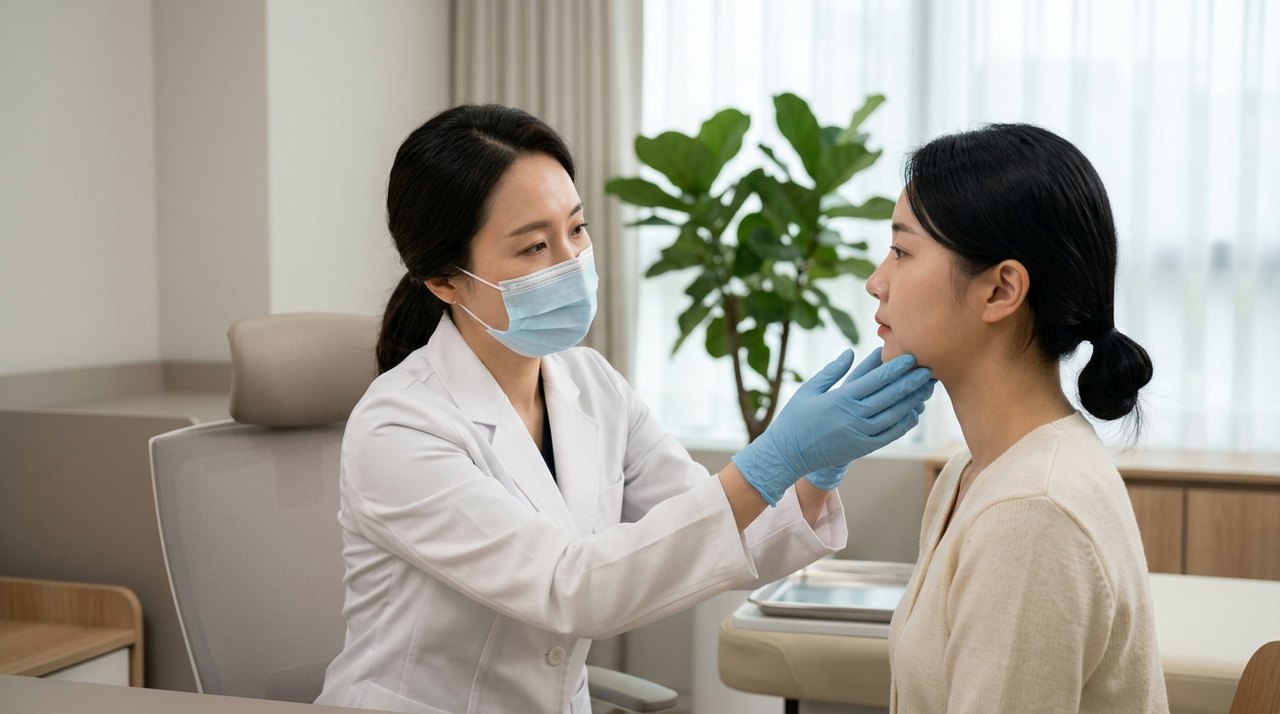 chin augmentation filler ideal candidates consultation with a board-certified Korean dermatologist using skin diagnostic imaging