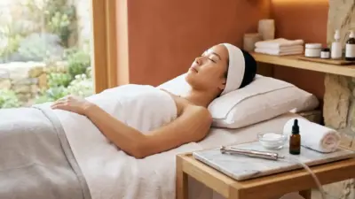 A modern spa room with a diamond peel wand and a relaxed client