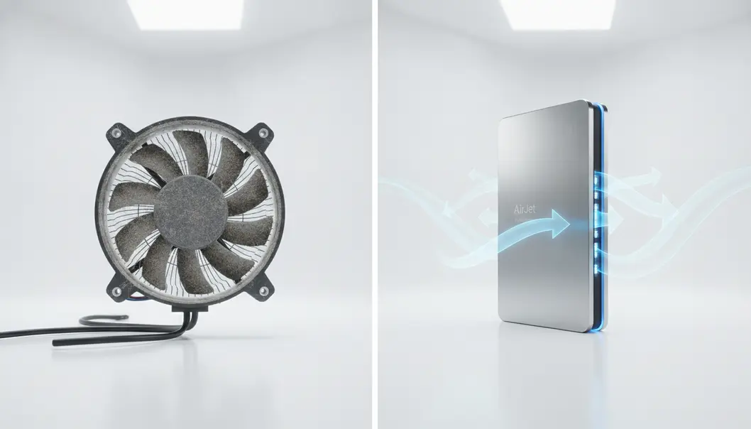 AirJet modules outperform traditional fans while taking up a fraction of the space.