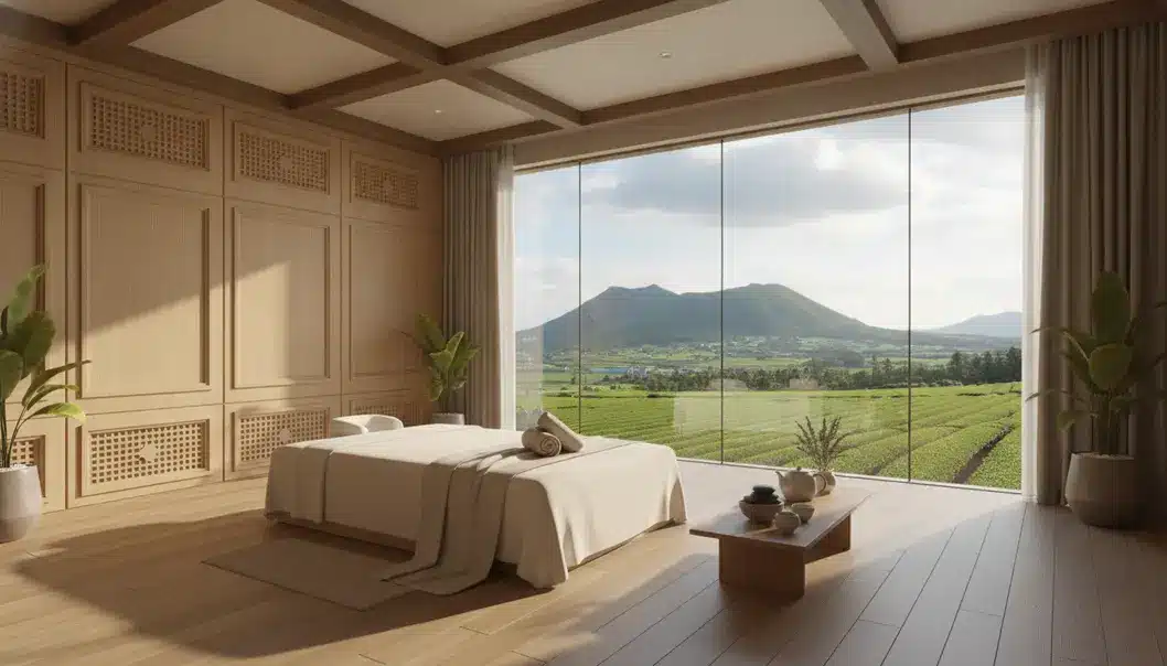 Indulge in holistic wellness therapies while surrounded by Jeju’s calming nature.