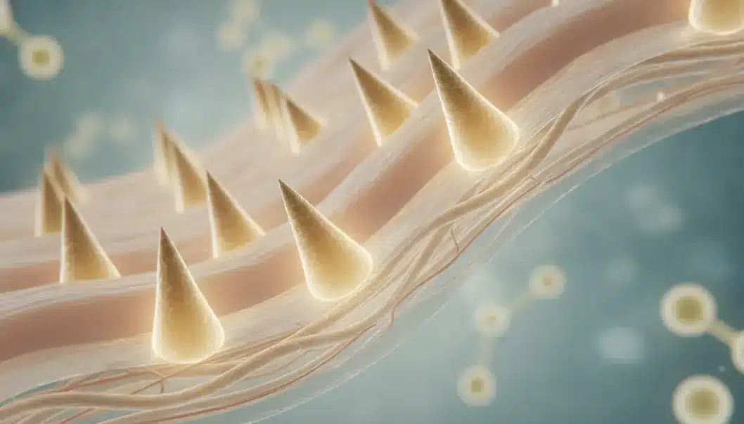 Silhouette Soft threads use specialized cones to lift tissue and stimulate collagen production.
