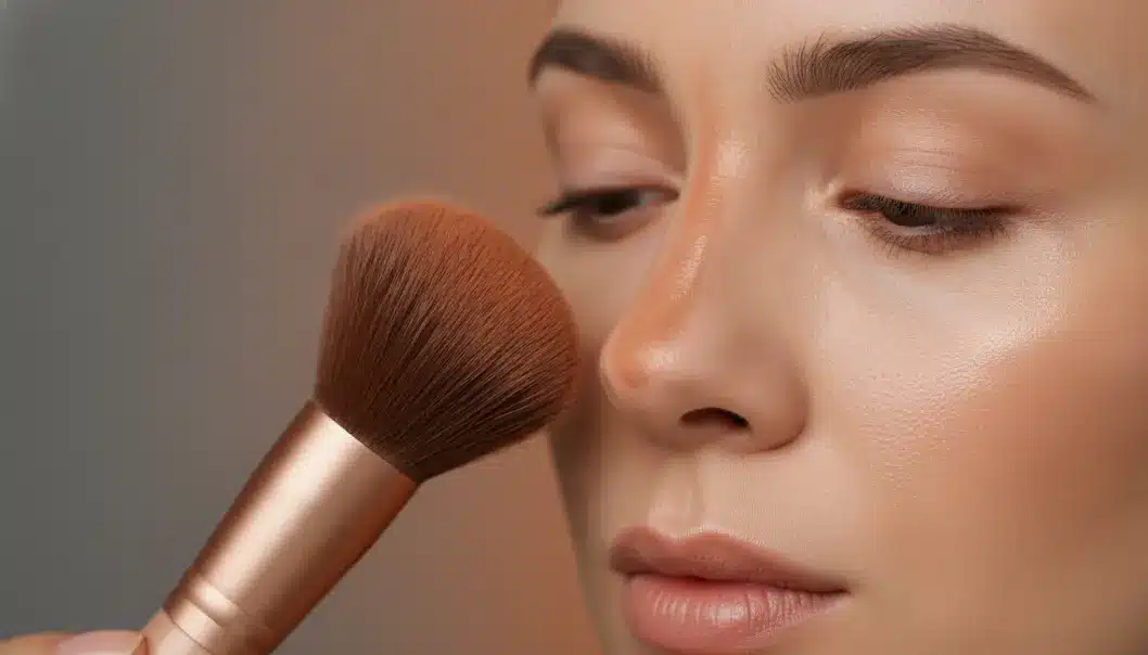 Strategic makeup can beautifully enhance the shape of your nasal bridge.