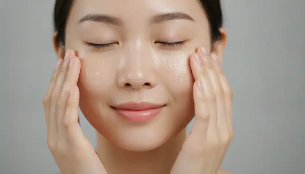 Patting your toner in layers is the key to achieving the famous glass skin glow.