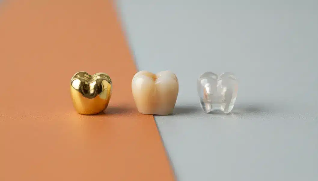 Different materials are used for dental crowns, each with its own pros and cons.