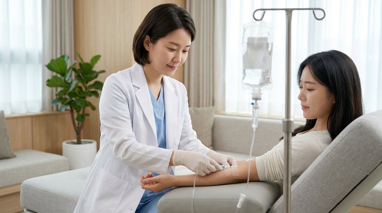 glutathione whitening injection korea consultation with a board-certified Korean dermatologist using skin diagnostic imaging