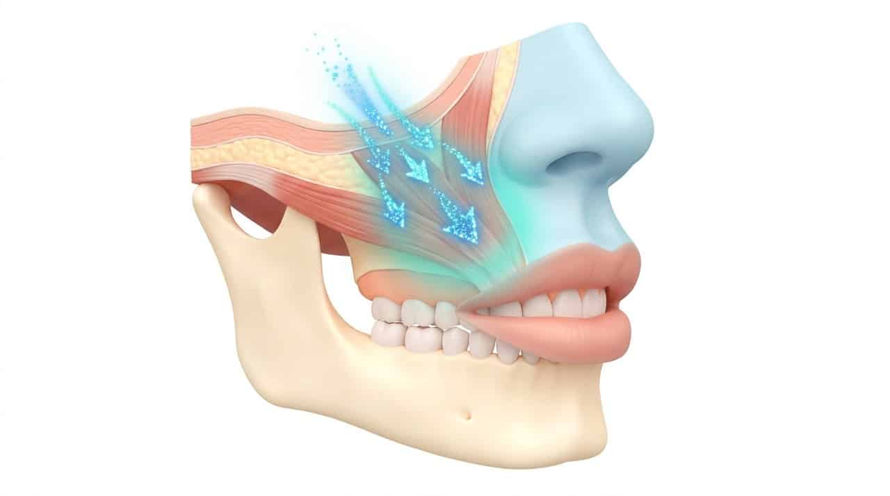 gummy smile botox cost factors comparative infographic of penetration depth, clinical efficacy duration and discomfort index