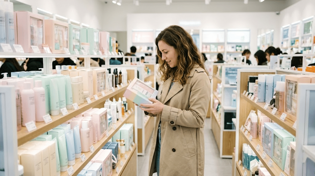 olive young gift set shopping in korea