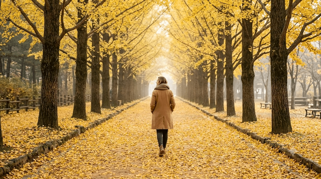nami island autumn leaves day trip from seoul
