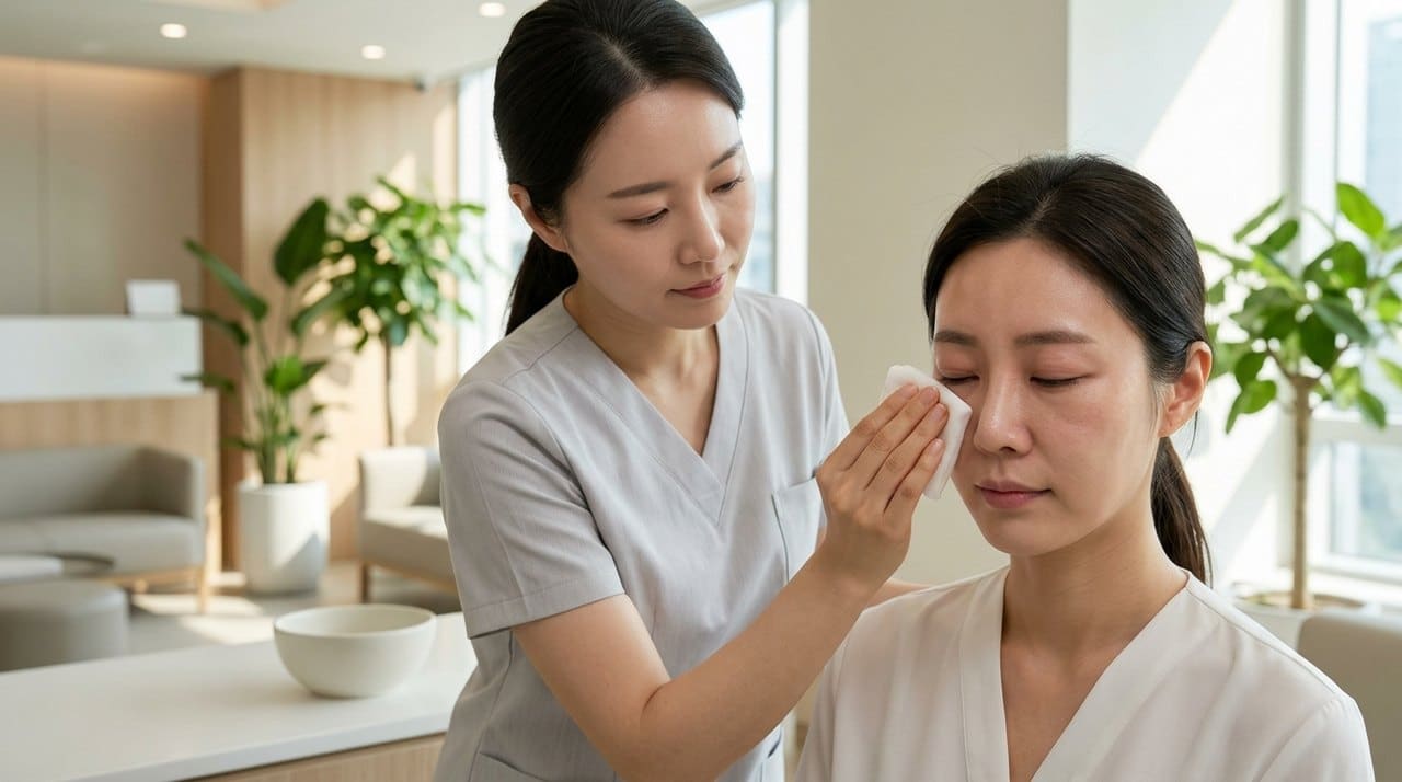 post procedure downtime skincare consultation with a board-certified Korean dermatologist using skin diagnostic imaging
