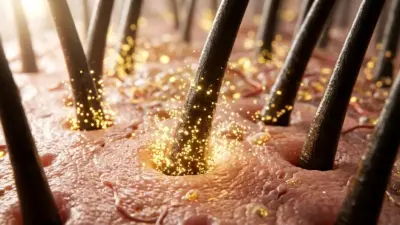 A detailed view of a healthy scalp with lush hair follicles, representing successful hair growth treatment.
