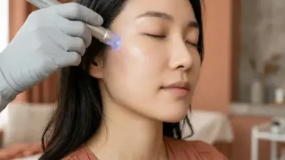 An artistic, high-quality visualization of smooth, healthy skin juxtaposed against a small healing scar, representing the journey of scar recovery through dermatological treatments.