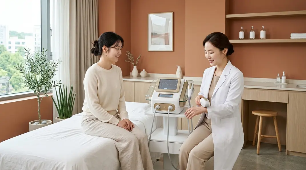 A state-of-the-art Scizer medical aesthetic device in a pristine clinic room.