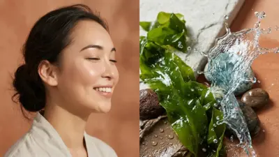 A beautiful composition of natural seaweed extracts, spa elements, and a radiant complexion.