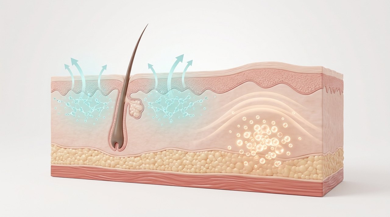 skin booster injection depth guide comparative infographic of penetration depth, clinical efficacy duration and discomfort index