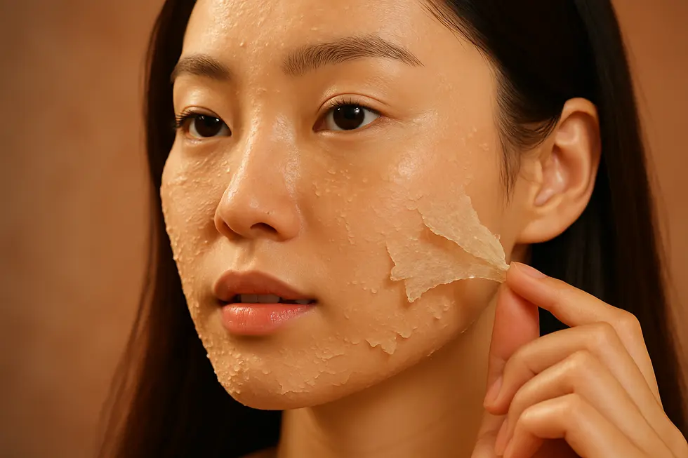 Visualizing the gentle exfoliation process of a Pla Peel.