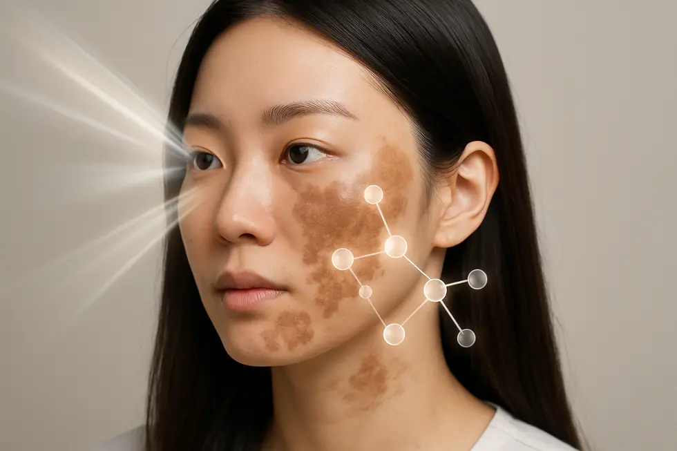 Melasma injections deliver active ingredients directly to the pigmented skin layers.
