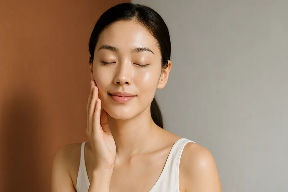 リジュラン美白ブースター施術後の、透明感と輝きが増した女性の肌のイメージ