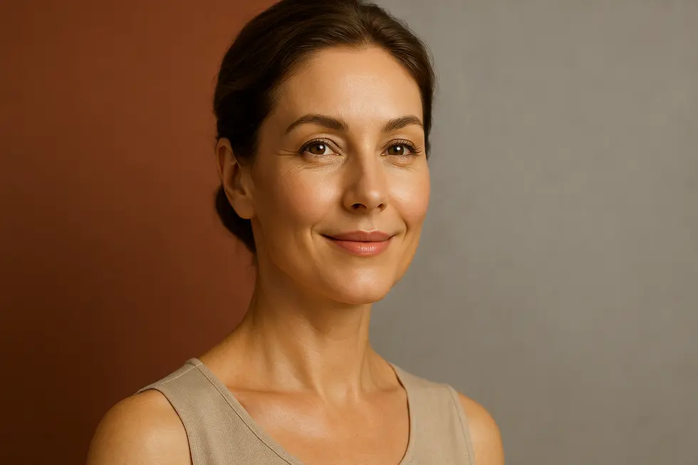 マクシュア施術によって肌にハリとツヤを取り戻した、自信に満ちた女性のポートレート。