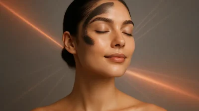 スペクトラピールによって改善された、透明感のある美しい肌の女性。